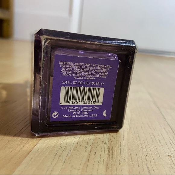 JO MALONE WISTERIA & VIOLET COLOGNE 100ML Discontinued Rare 50% full - Picture 5 of 5